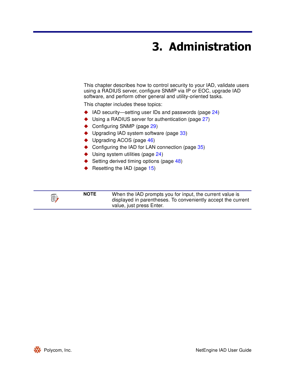 Polycom 6000, 7000 manual Administration 