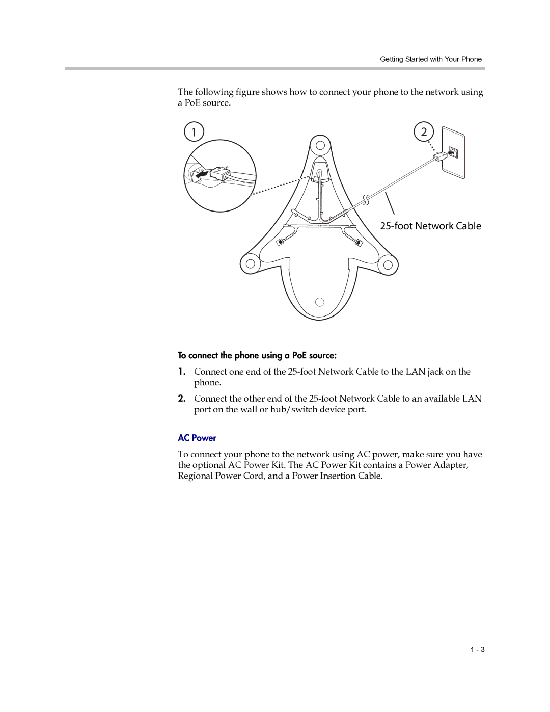 Polycom 6000 manual Foot Network Cable 