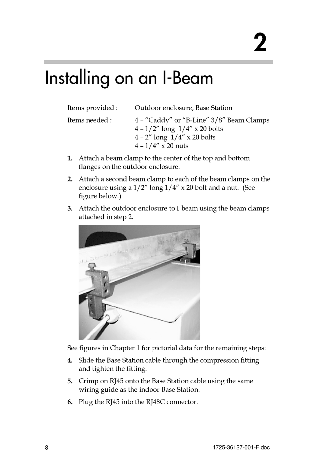 Polycom 6000 manual Installing on an I-Beam 