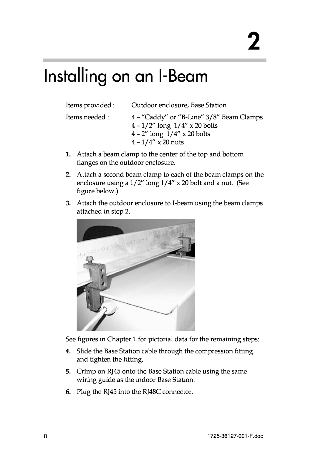 Polycom 6000 manual Installing on an I-Beam 
