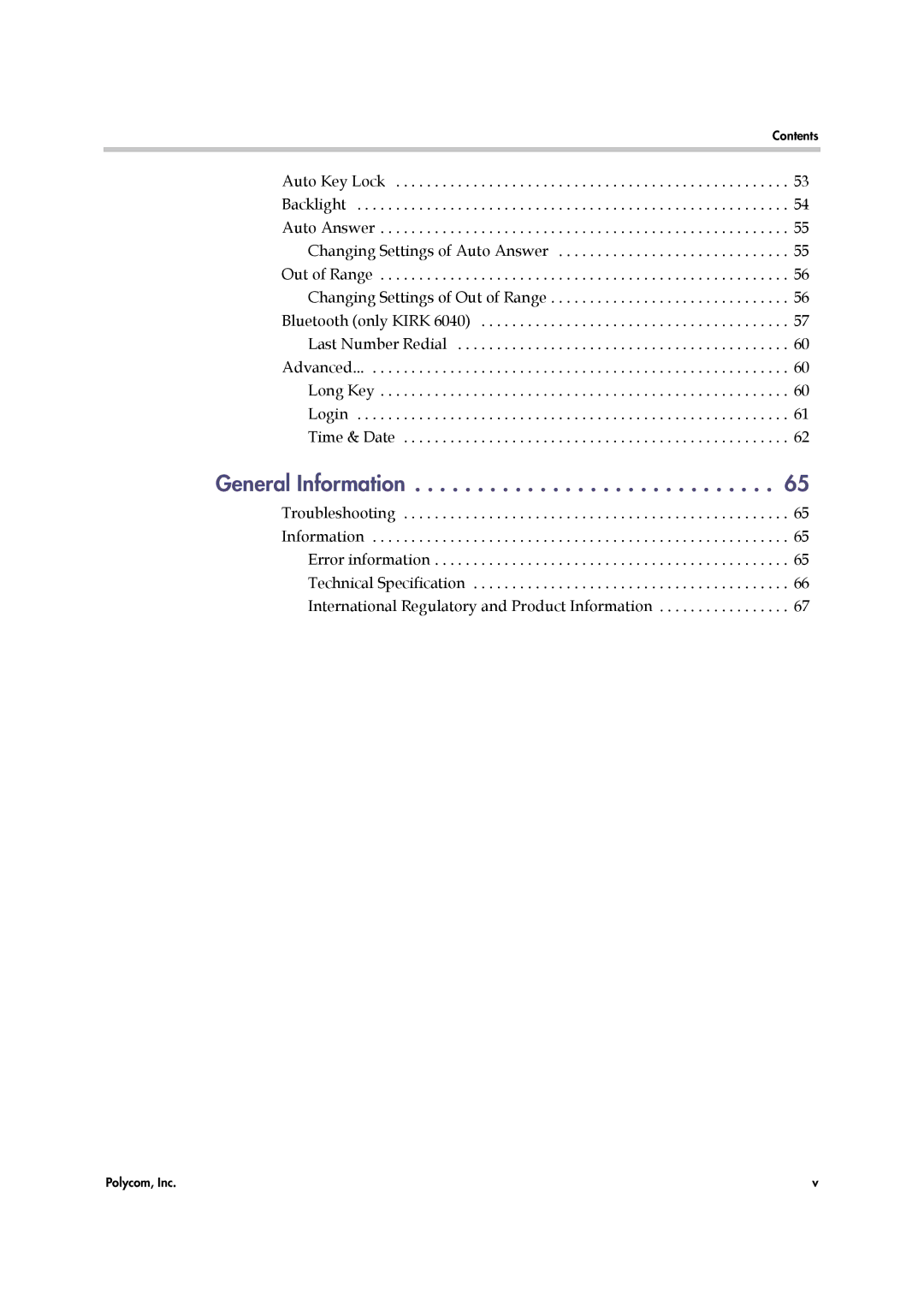 Polycom 6040 manual General Information 