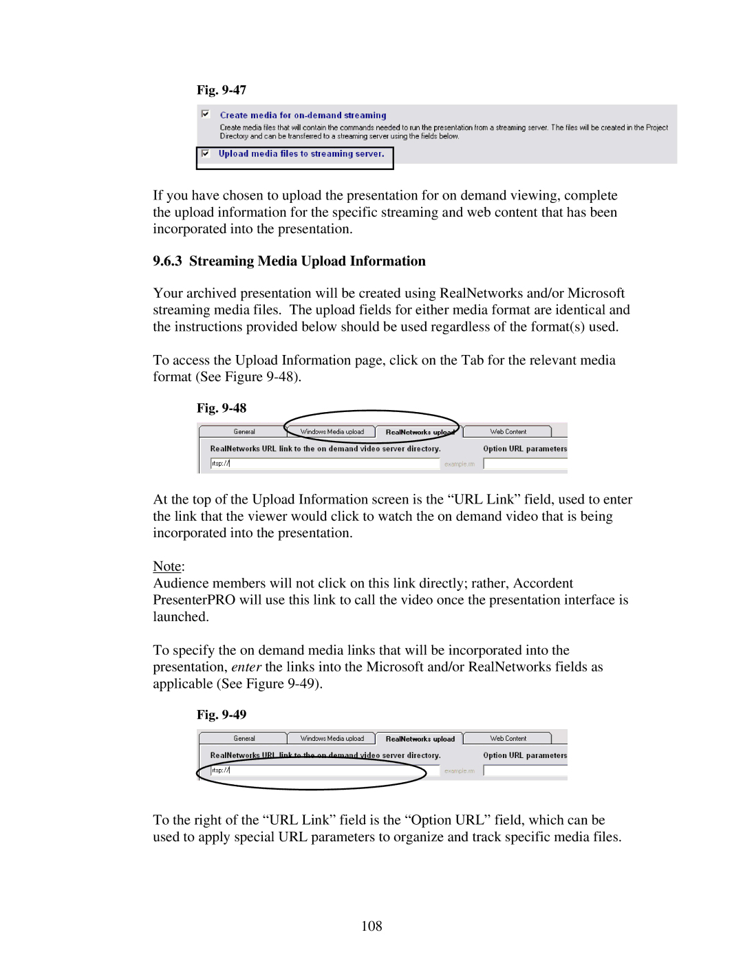 Polycom 6.1 user manual Streaming Media Upload Information 