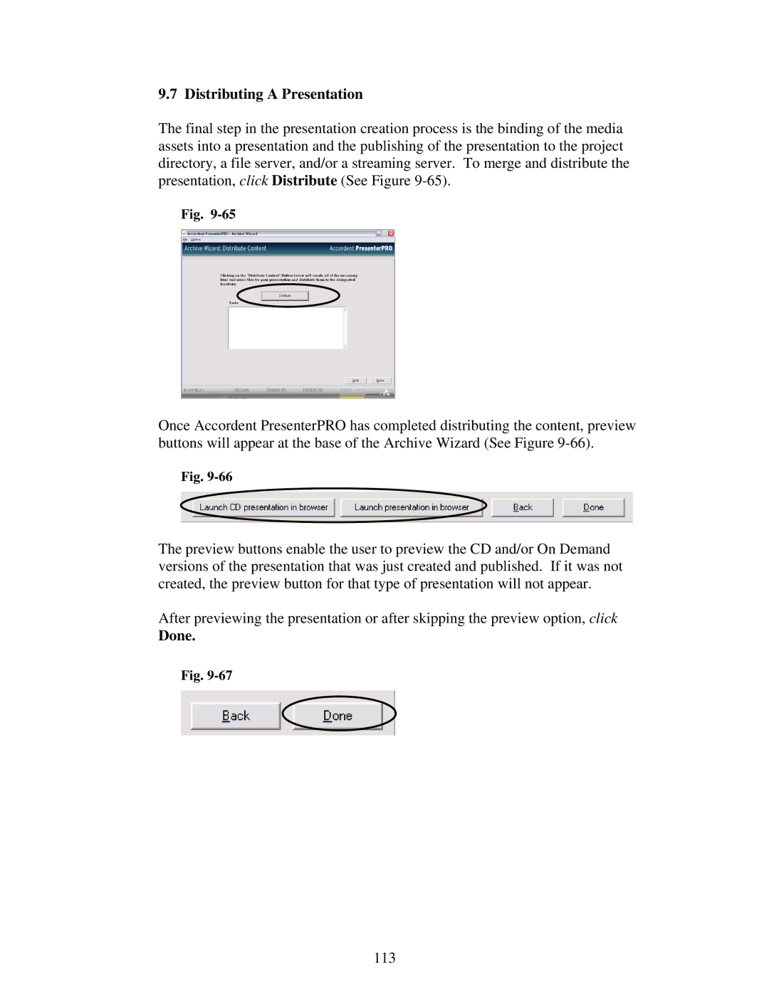 Polycom 6.1 user manual Distributing a Presentation, Done 