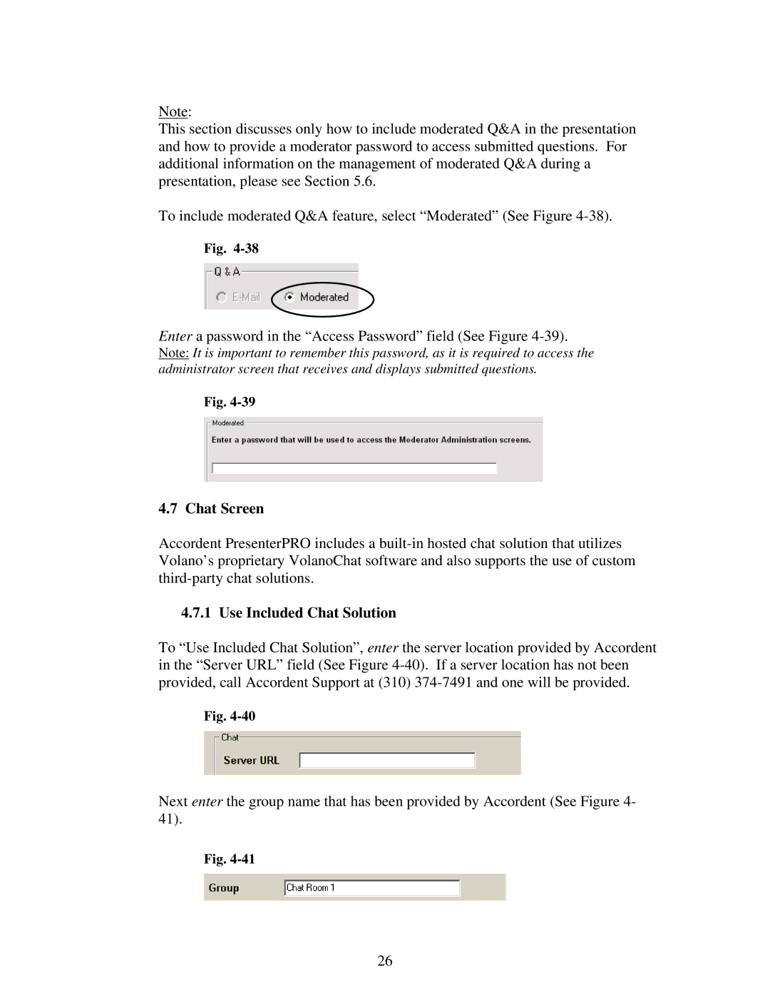 Polycom 6.1 user manual Chat Screen, Use Included Chat Solution 