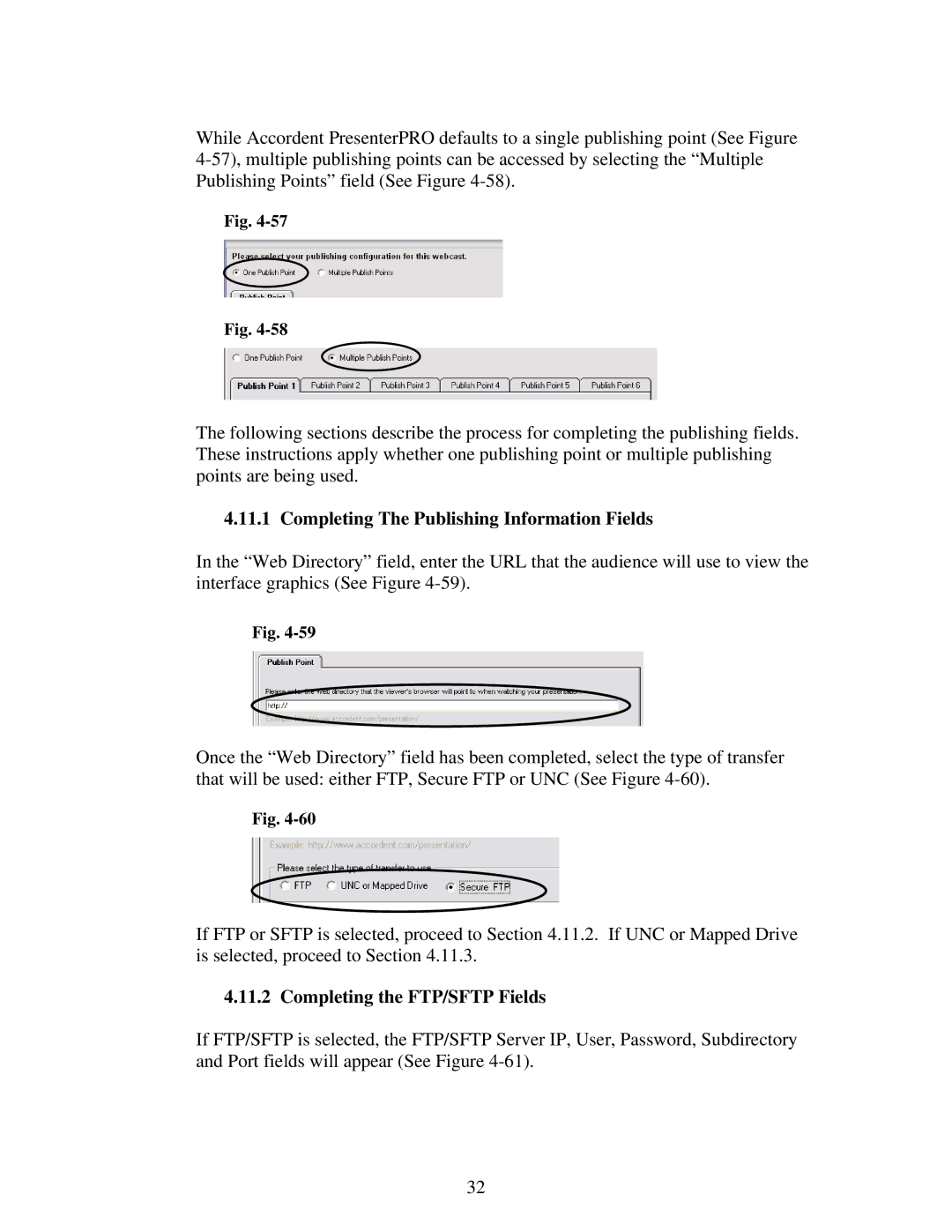 Polycom 6.1 user manual Completing The Publishing Information Fields, Completing the FTP/SFTP Fields 