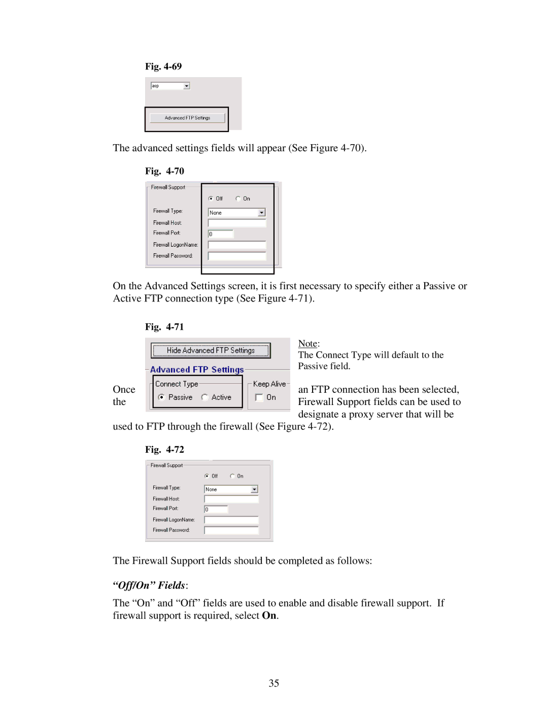 Polycom 6.1 user manual Off/On Fields 