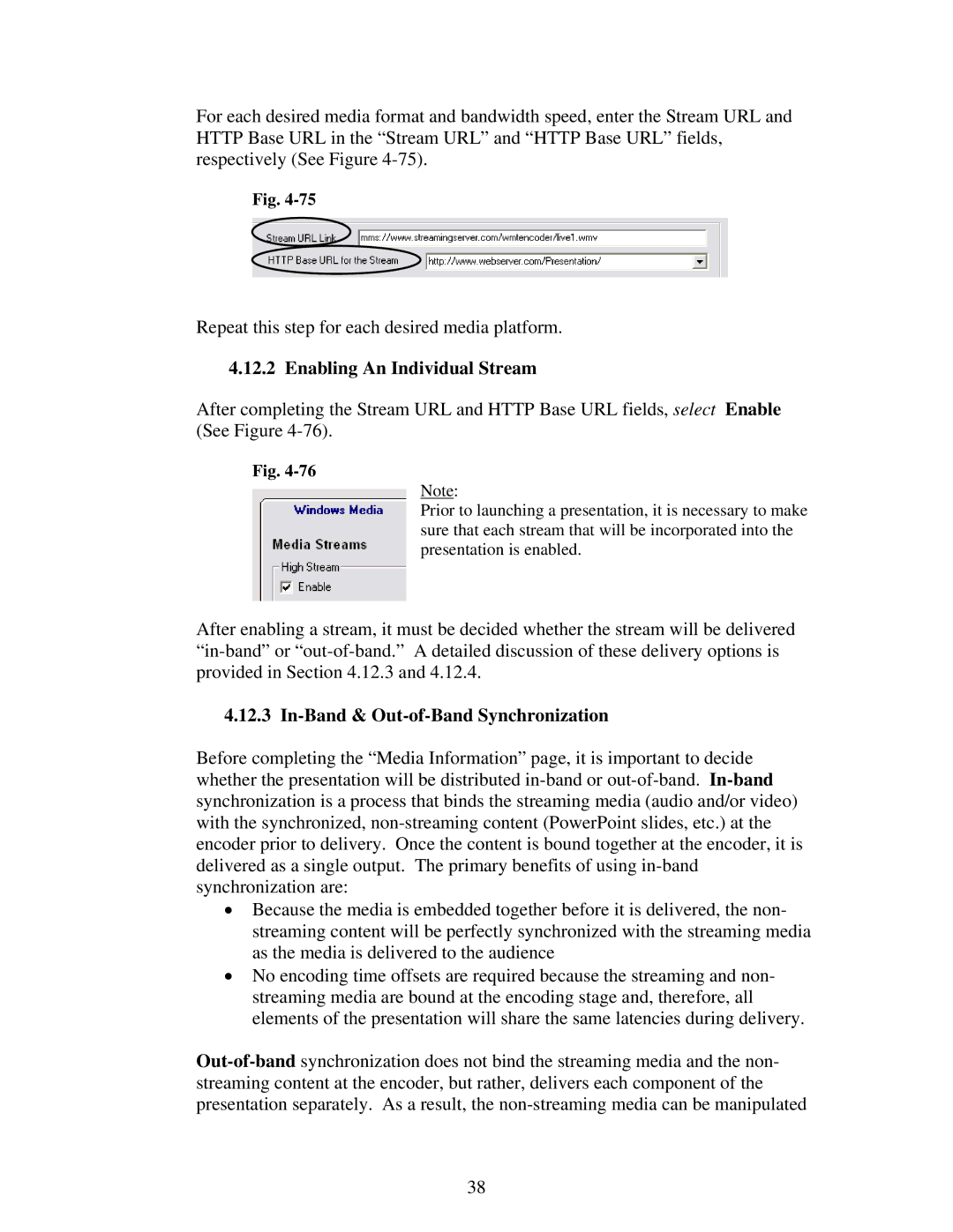 Polycom 6.1 user manual Enabling An Individual Stream, In-Band & Out-of-Band Synchronization 