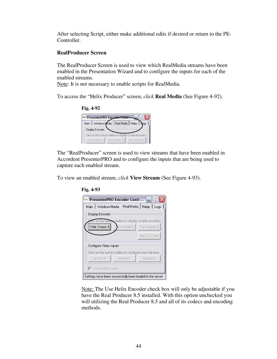 Polycom 6.1 user manual RealProducer Screen 