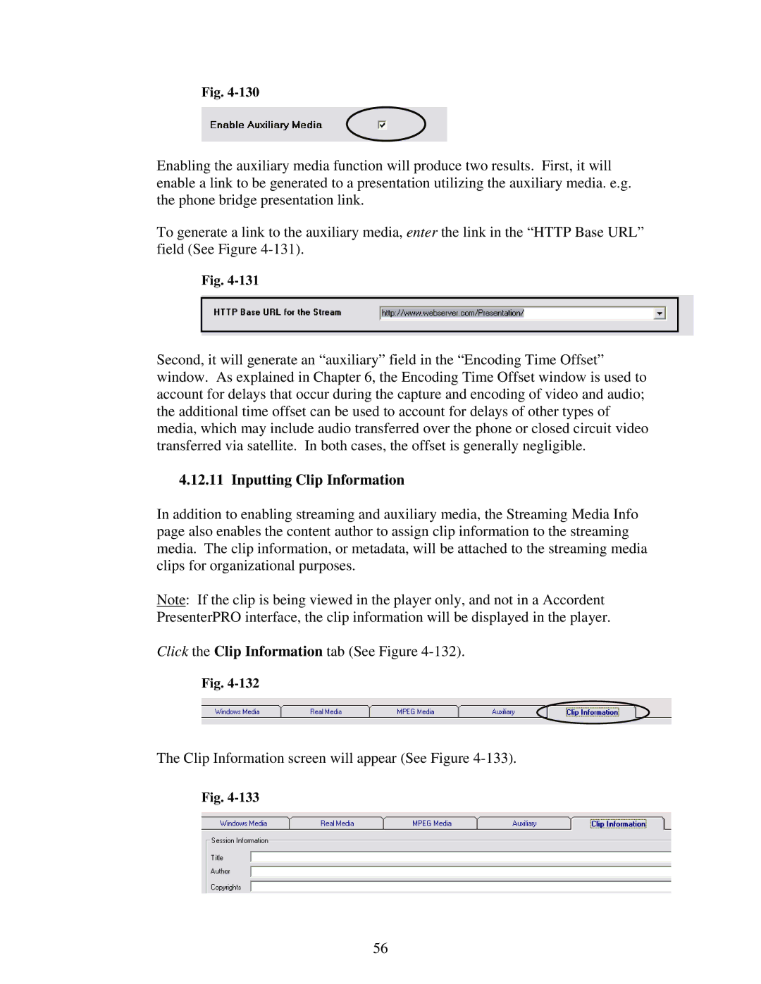 Polycom 6.1 user manual Inputting Clip Information 