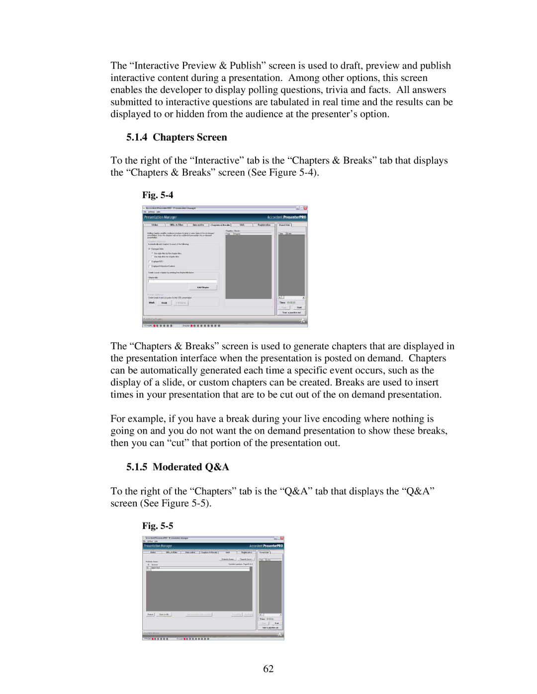 Polycom 6.1 user manual Chapters Screen, Moderated Q&A 