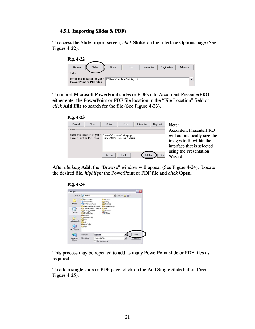 Polycom 6.1 user manual Importing Slides & PDFs 