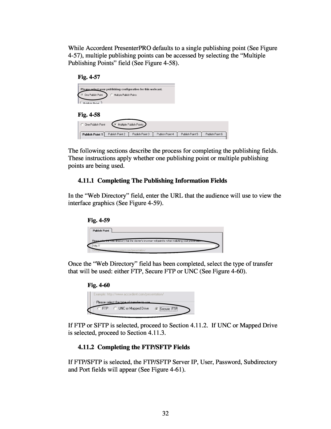 Polycom 6.1 user manual Completing The Publishing Information Fields, Completing the FTP/SFTP Fields 