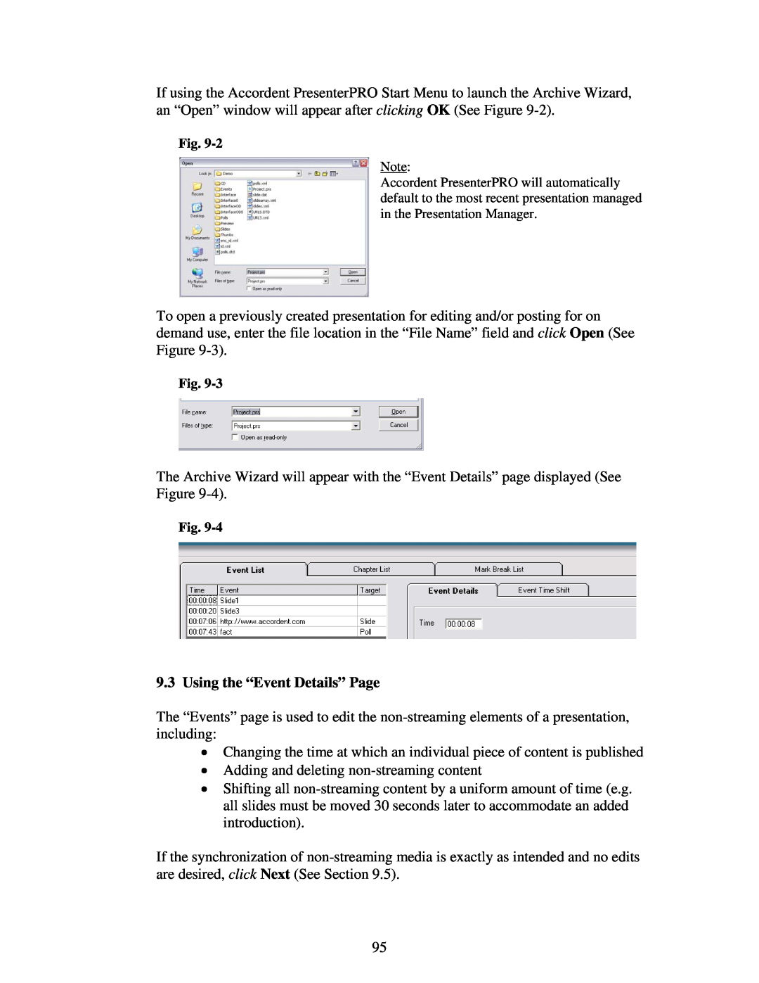 Polycom 6.1 user manual Using the “Event Details” Page 
