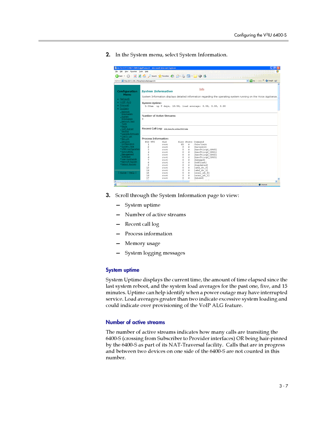 Polycom 6400-S manual System uptime 