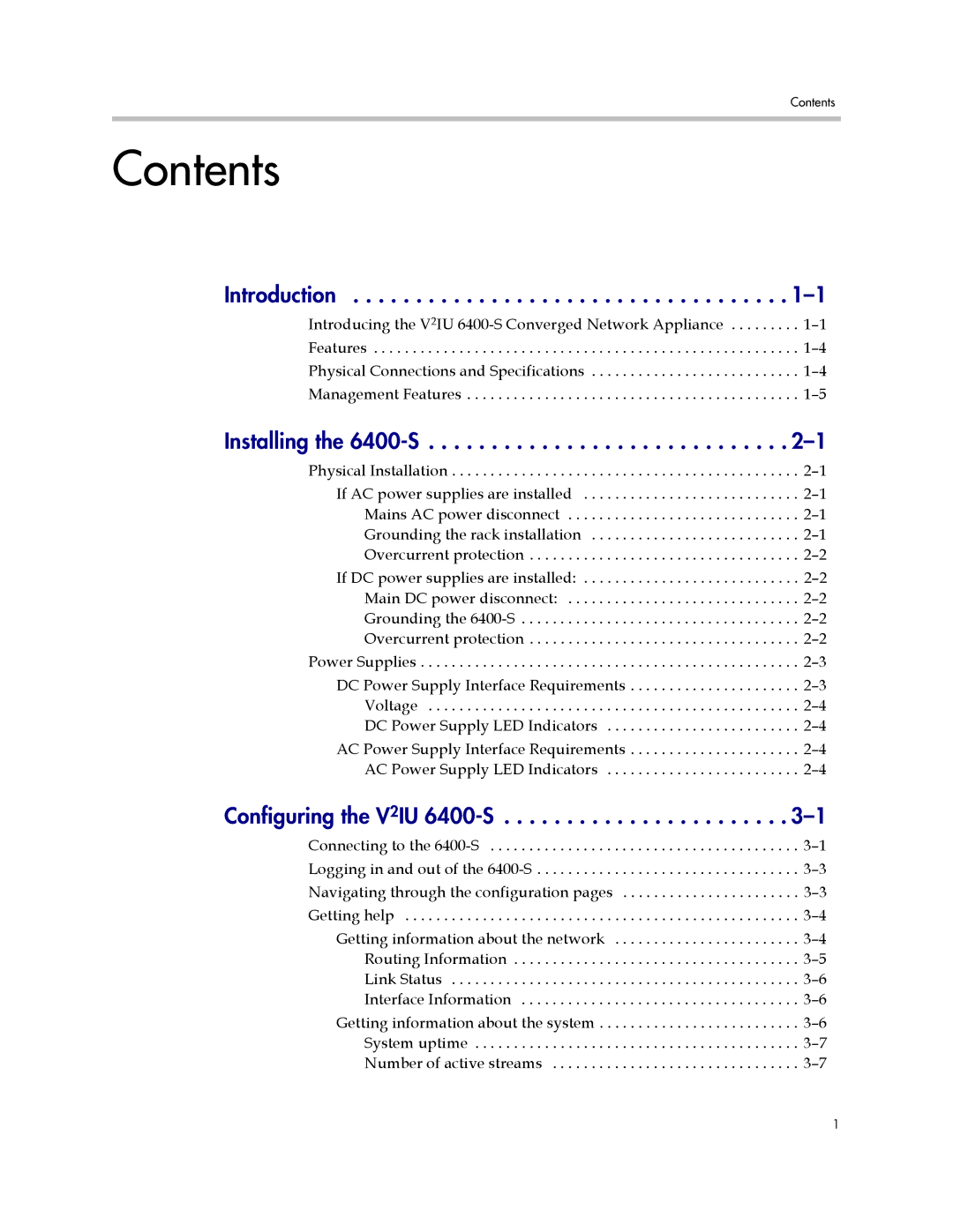 Polycom 6400-S manual Contents 