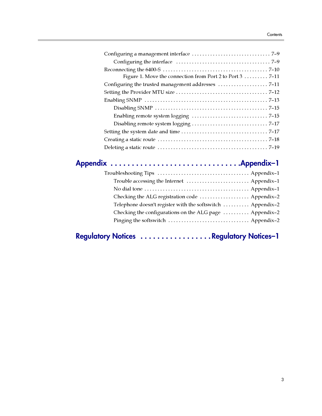 Polycom 6400-S manual Contents 