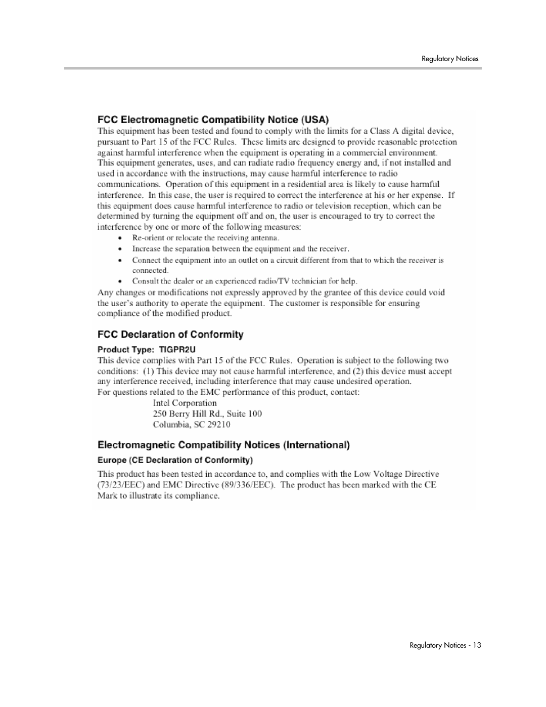 Polycom 6400-S manual Regulatory Notices 