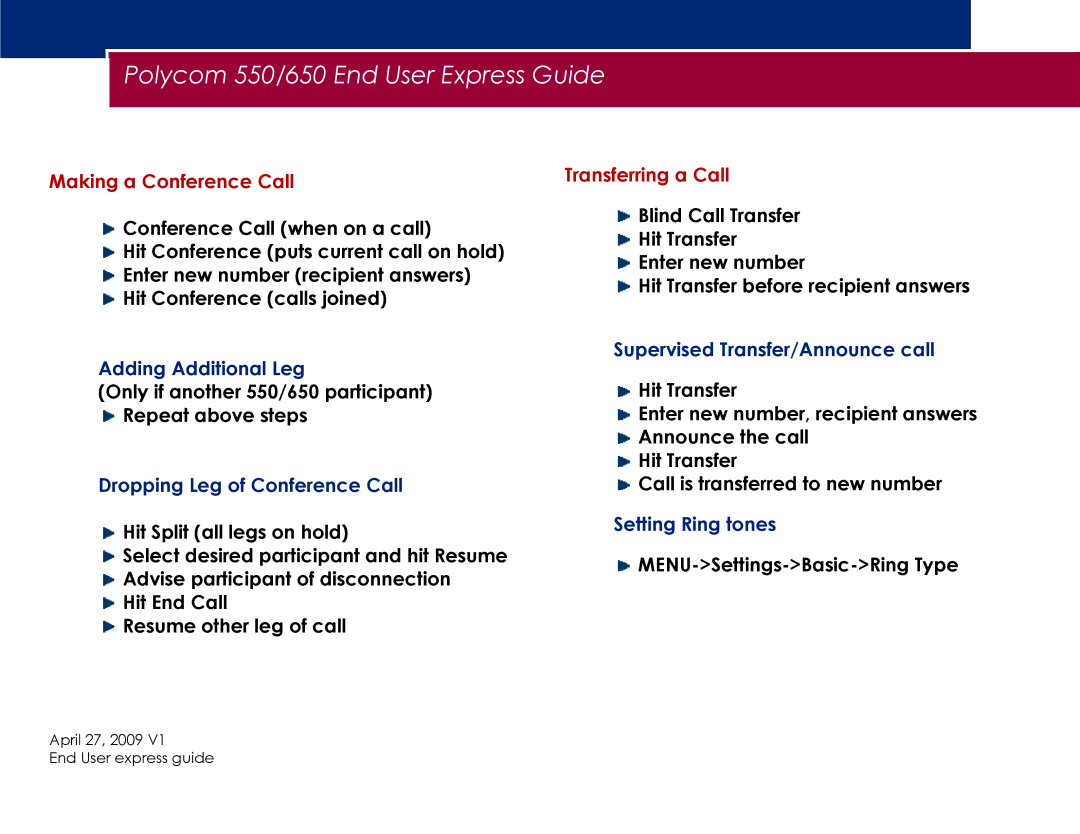 Polycom 550, 650 manual Making a Conference Call, Transferring a Call 