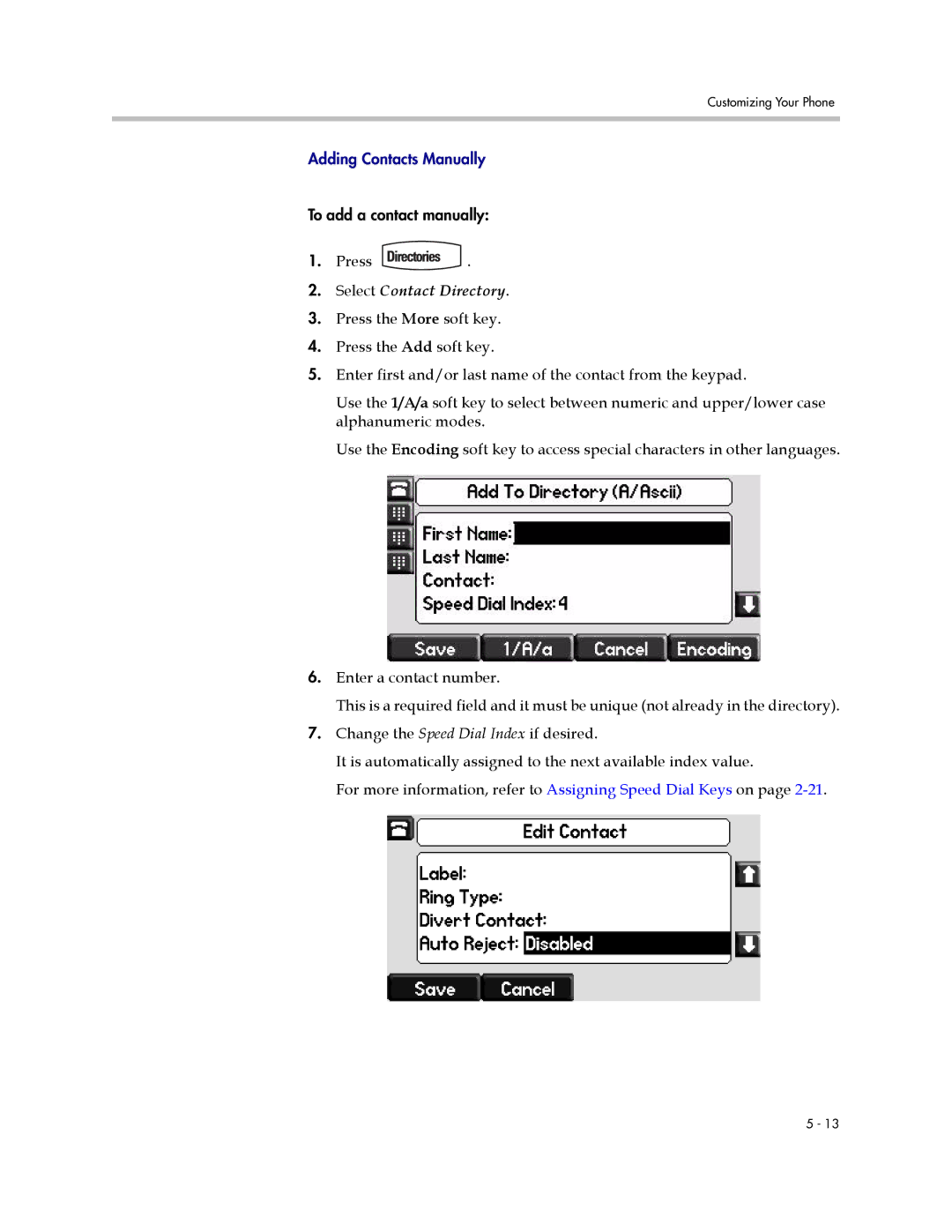 Polycom IP 650 manual Select Contact Directory 