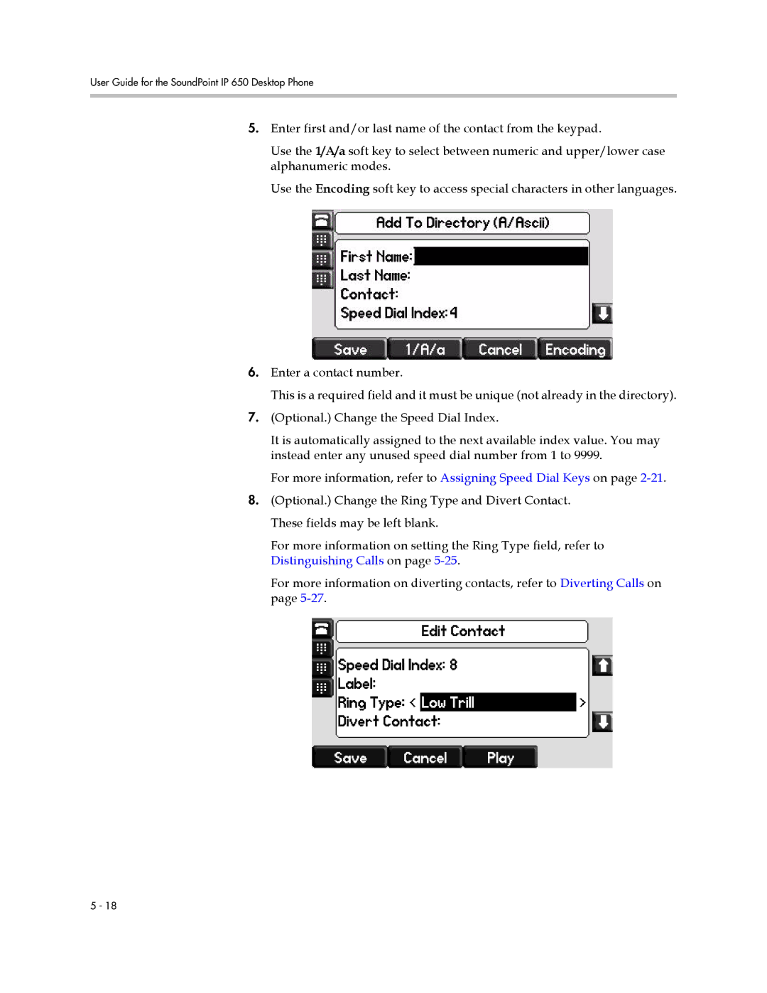 Polycom manual User Guide for the SoundPoint IP 650 Desktop Phone 