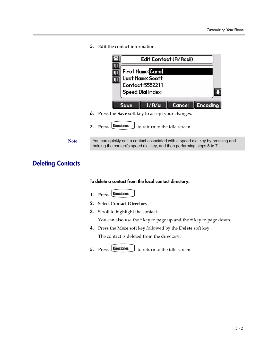 Polycom IP 650 manual To delete a contact from the local contact directory 