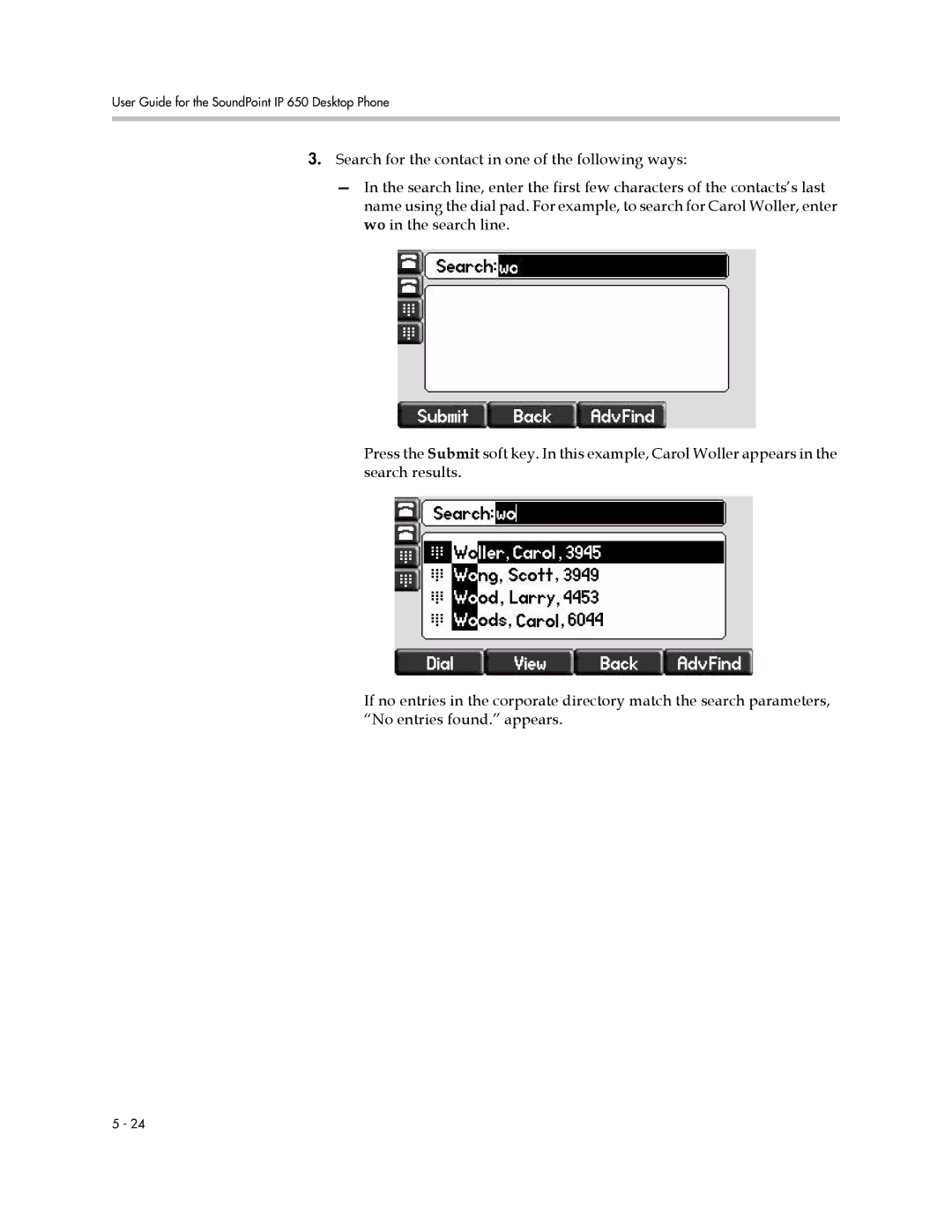 Polycom manual User Guide for the SoundPoint IP 650 Desktop Phone 