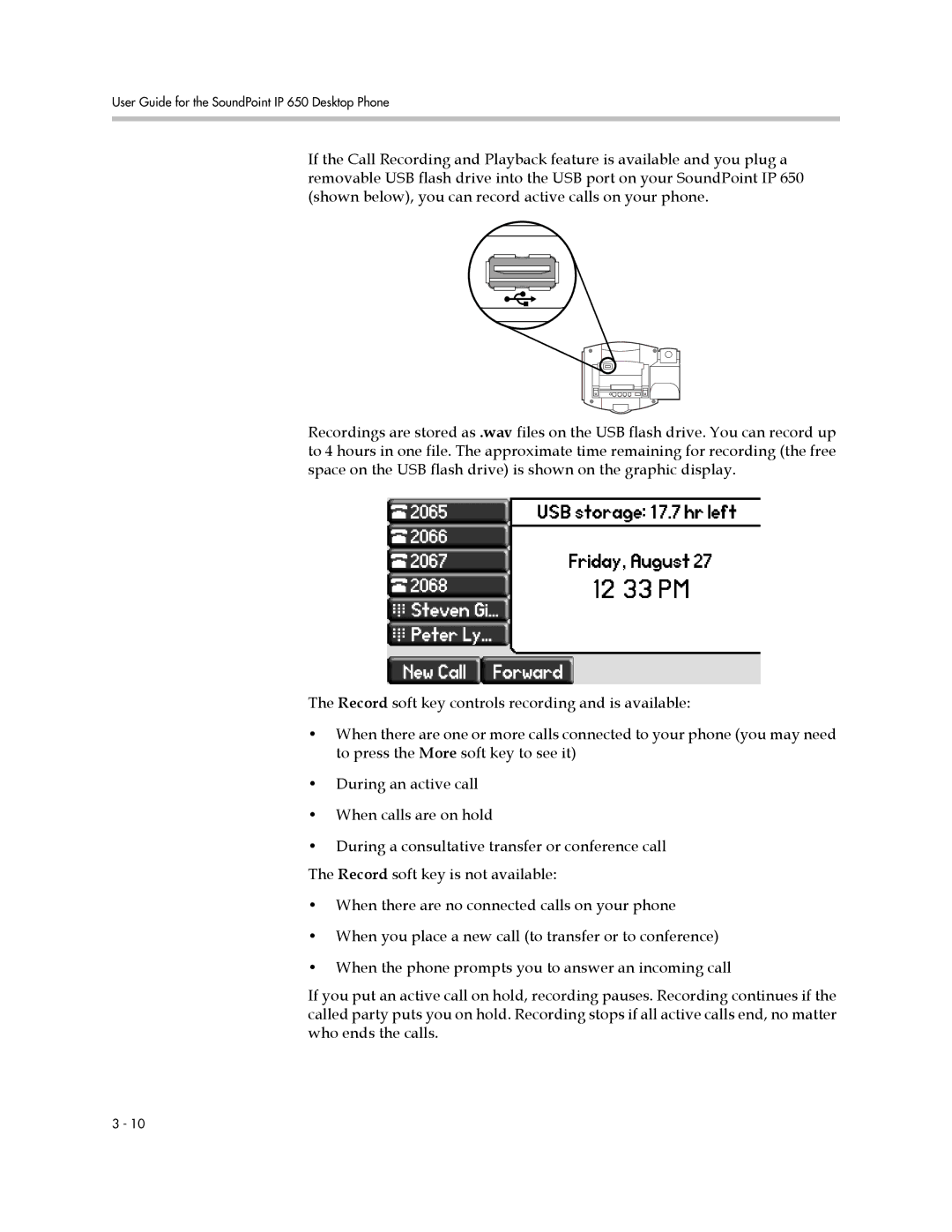 Polycom manual User Guide for the SoundPoint IP 650 Desktop Phone 