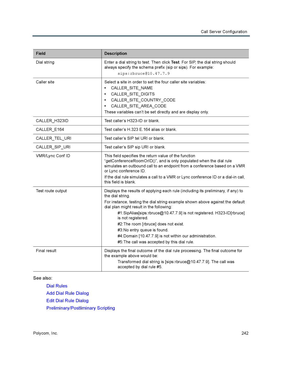 Polycom 7000 manual Sipsrbruce@10.47.7.9 