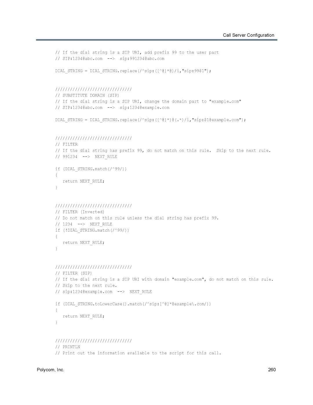 Polycom 7000 manual Substitute Domain SIP 