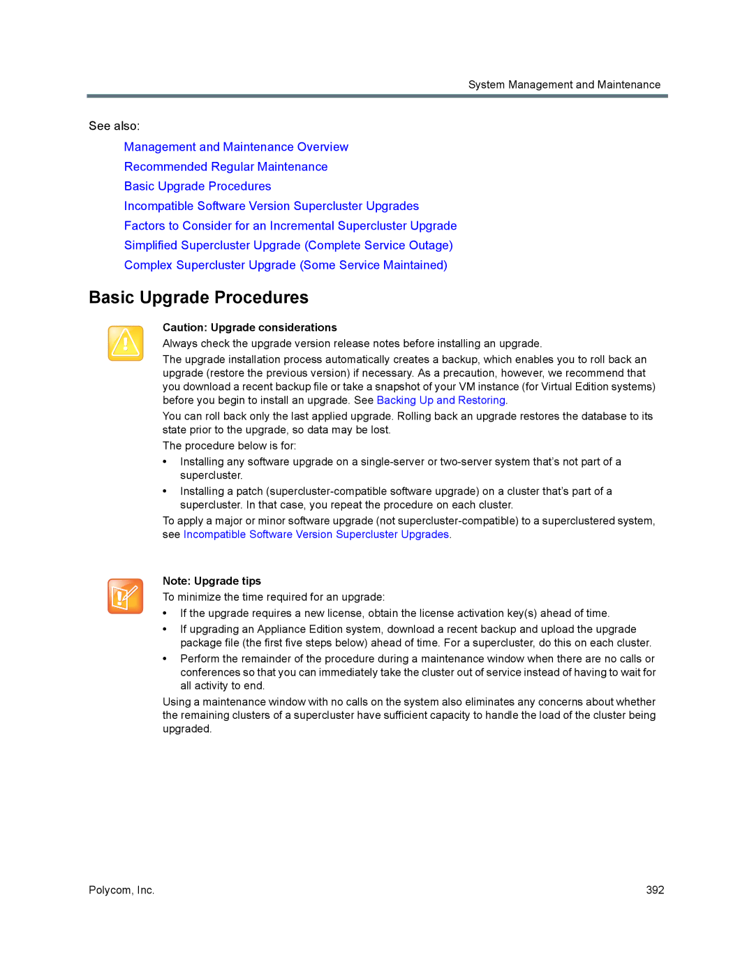 Polycom 7000 manual Basic Upgrade Procedures 