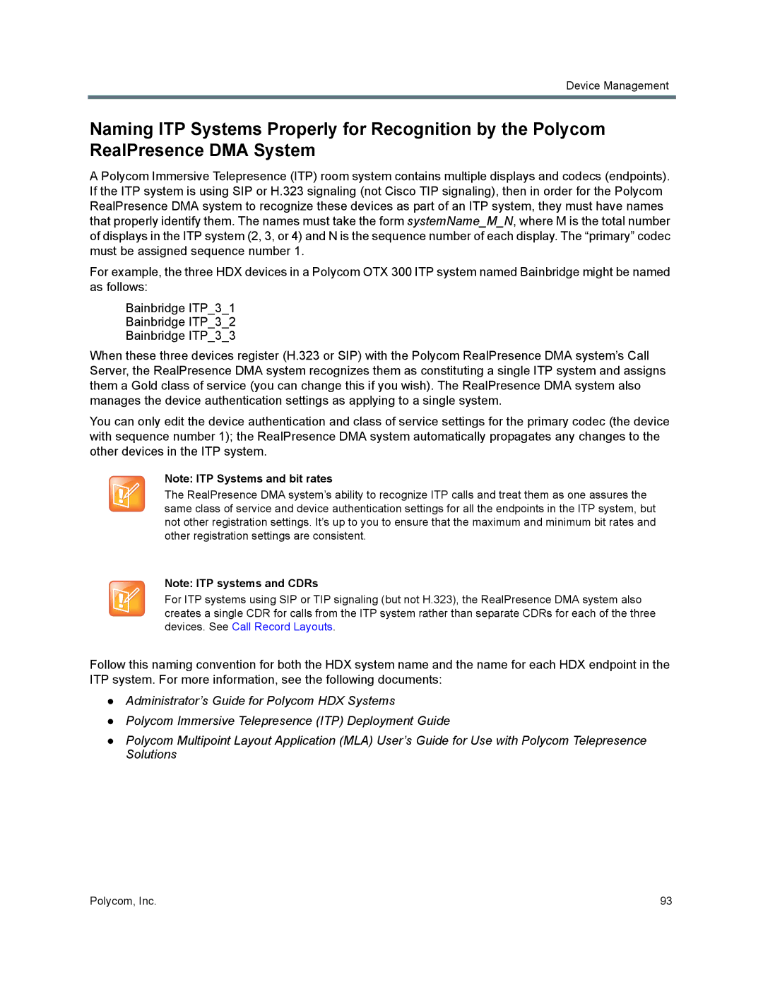 Polycom 7000 manual Device Management 