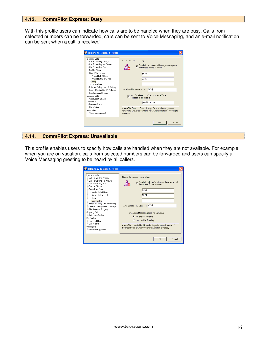 Polycom 7941 manual CommPilot Express Busy, CommPilot Express Unavailable 