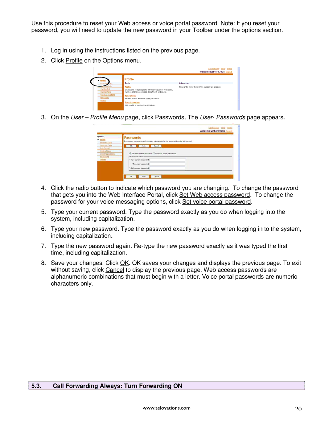 Polycom 7941 manual Call Forwarding Always Turn Forwarding on 