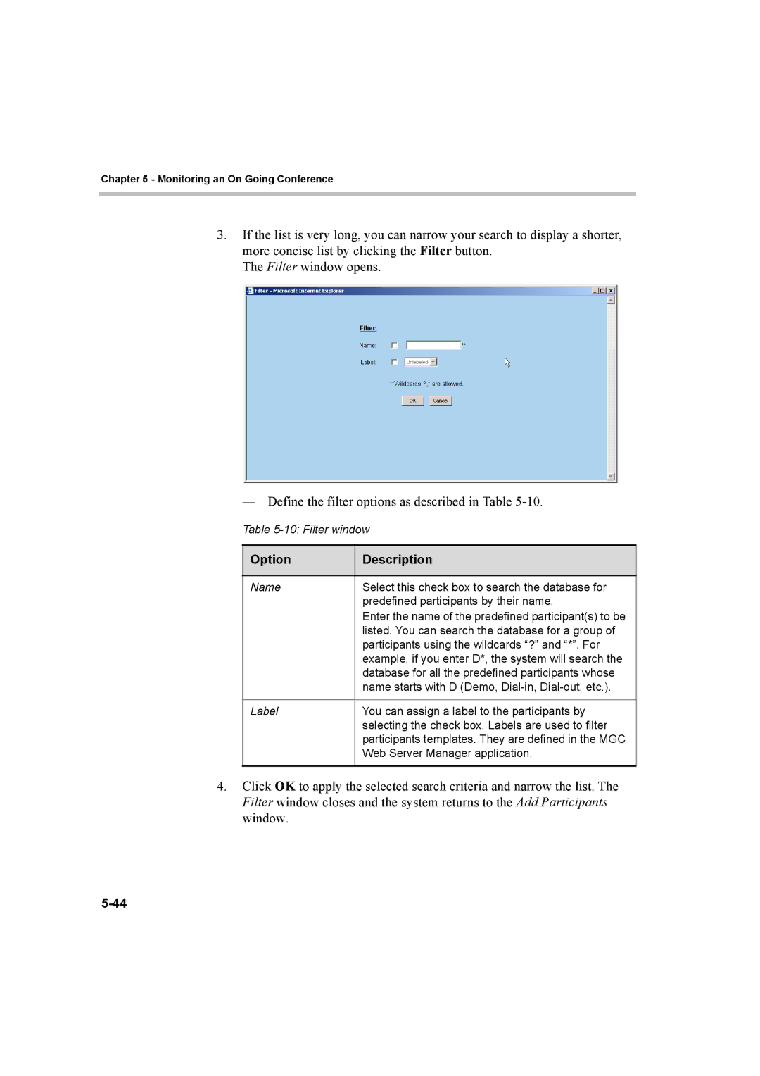 Polycom 8 manual Option Description 