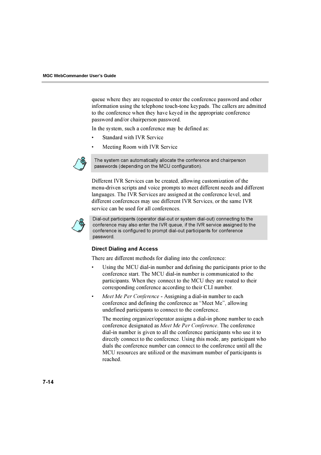 Polycom 8 manual Direct Dialing and Access 