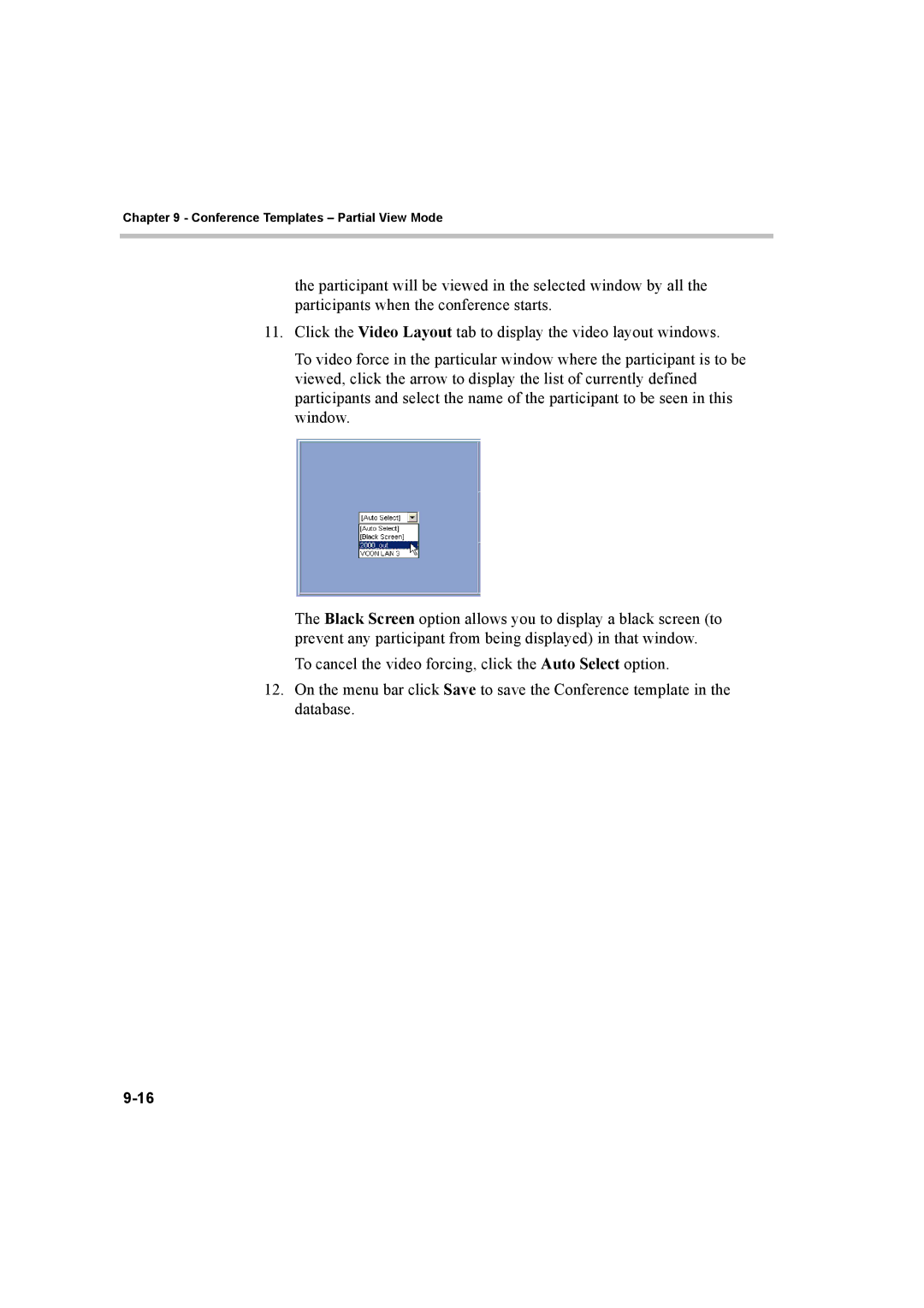 Polycom 8 manual Conference Templates Partial View Mode 