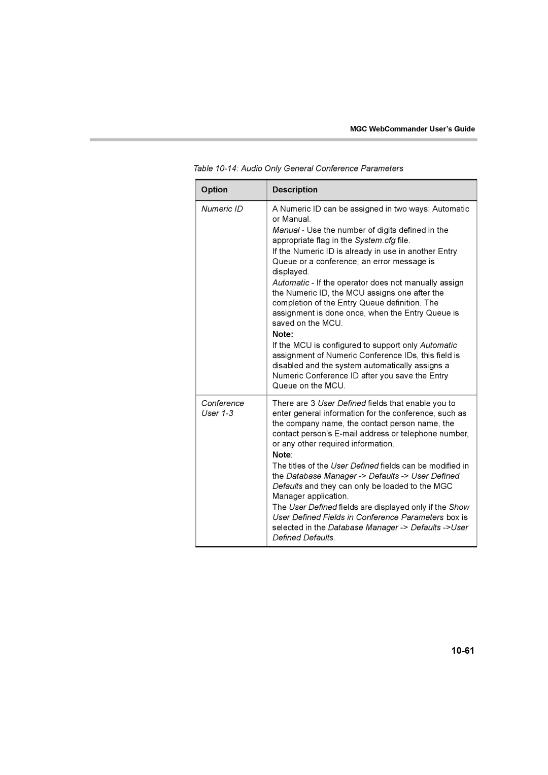 Polycom 8 manual 10-61 