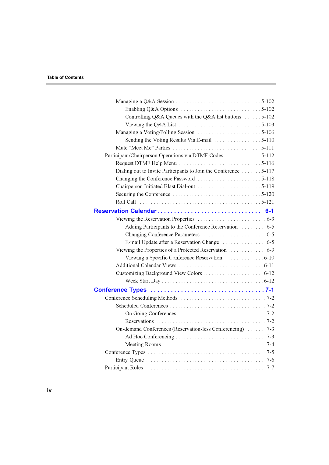 Polycom 8 manual Reservation Calendar 