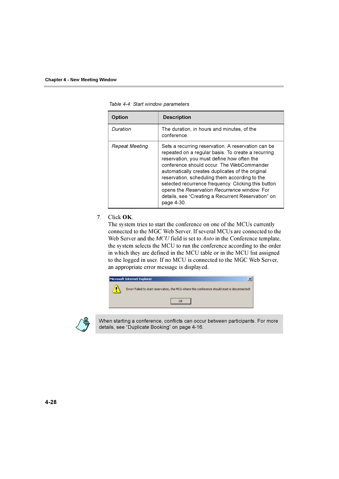 Polycom 8 manual Option Description 