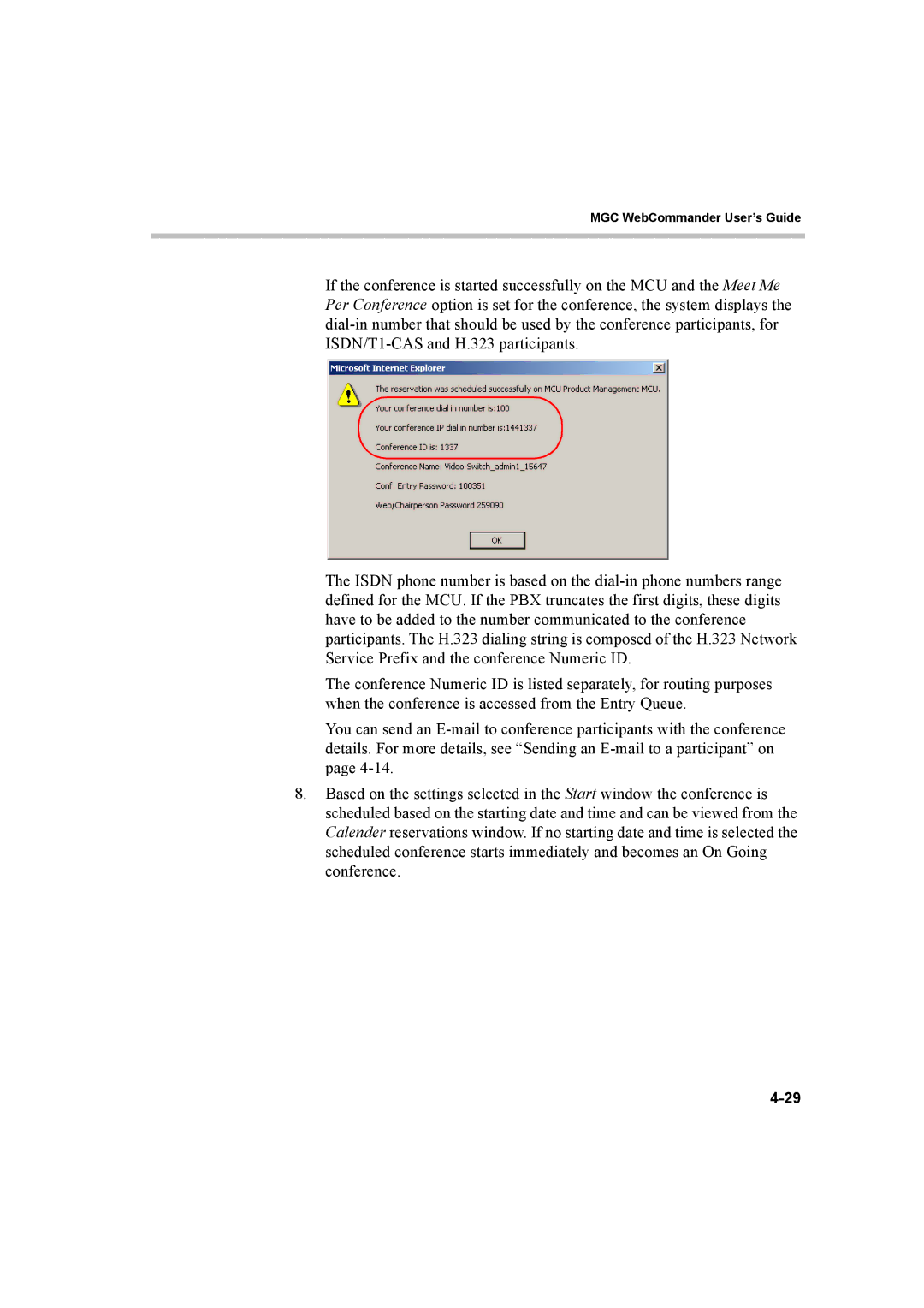 Polycom 8 manual MGC WebCommander User’s Guide 