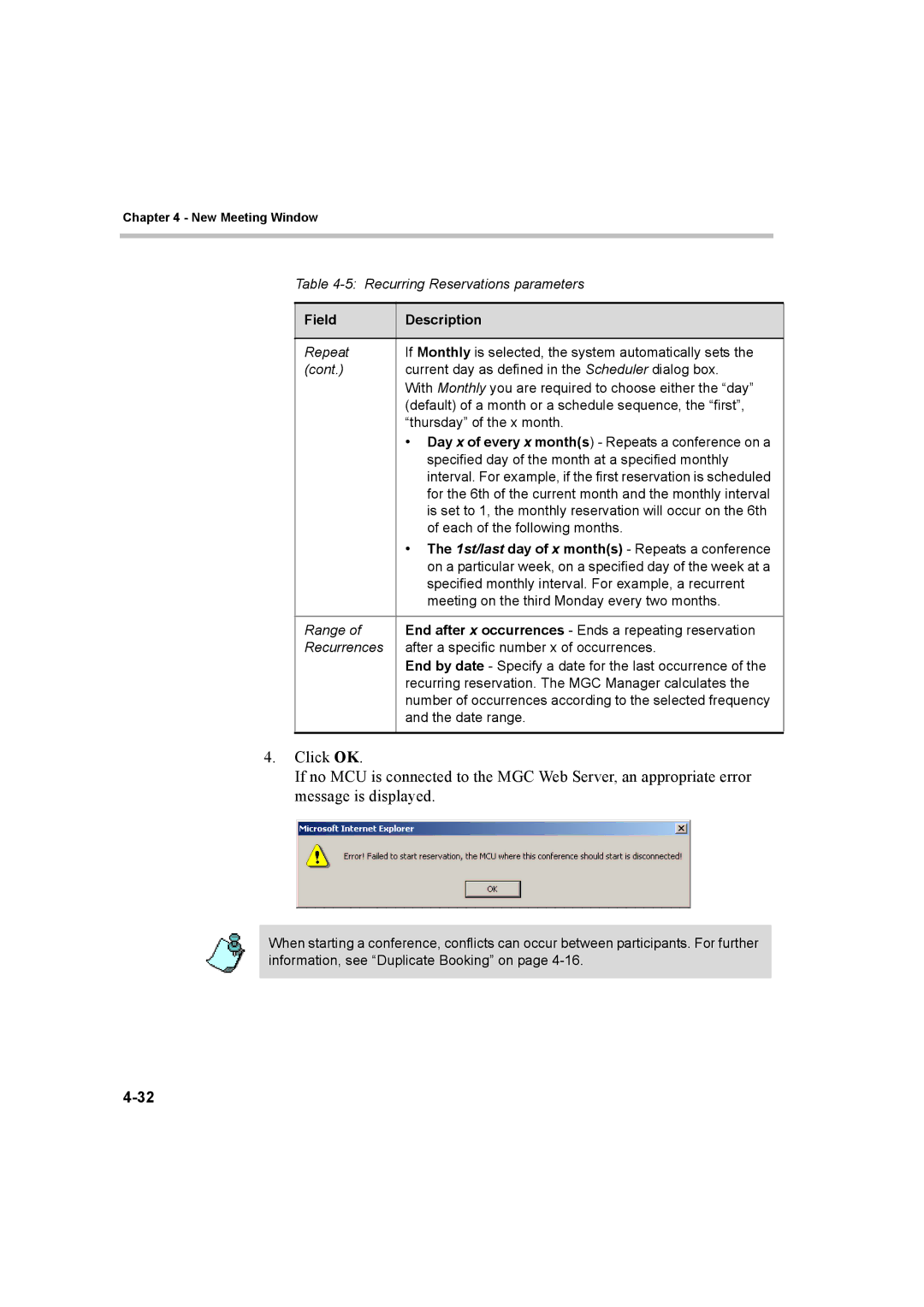 Polycom 8 manual Field Description 