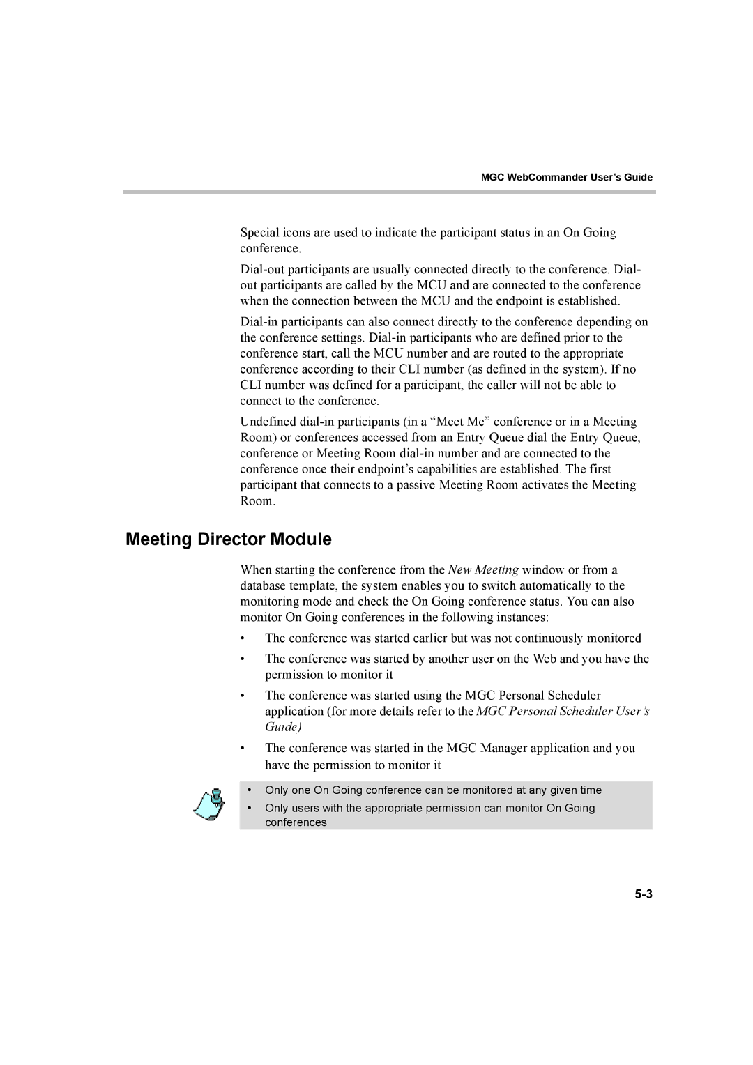 Polycom 8 manual Meeting Director Module 