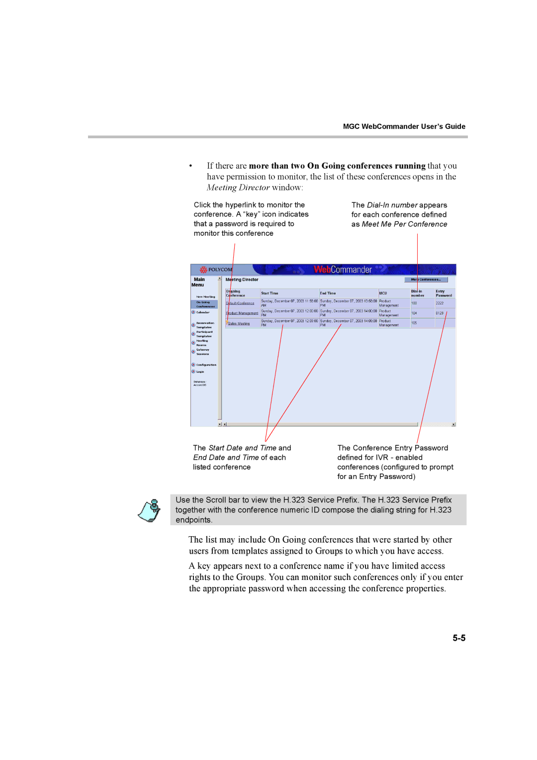 Polycom 8 manual MGC WebCommander User’s Guide 