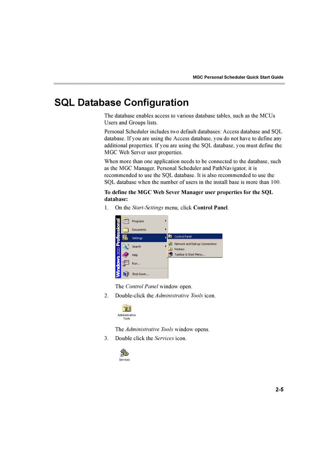 Polycom 8 quick start SQL Database Configuration 