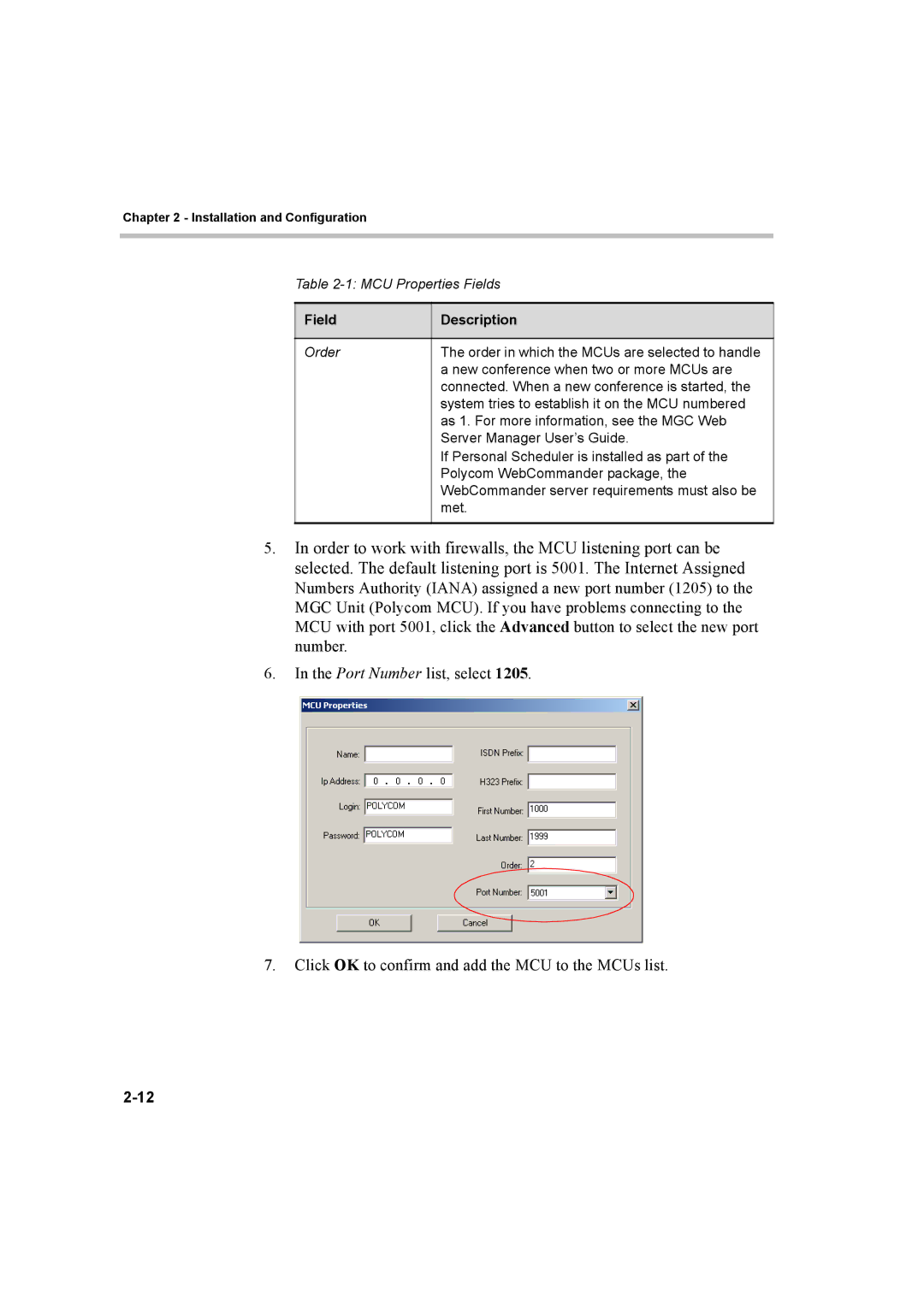 Polycom 8 quick start Field 