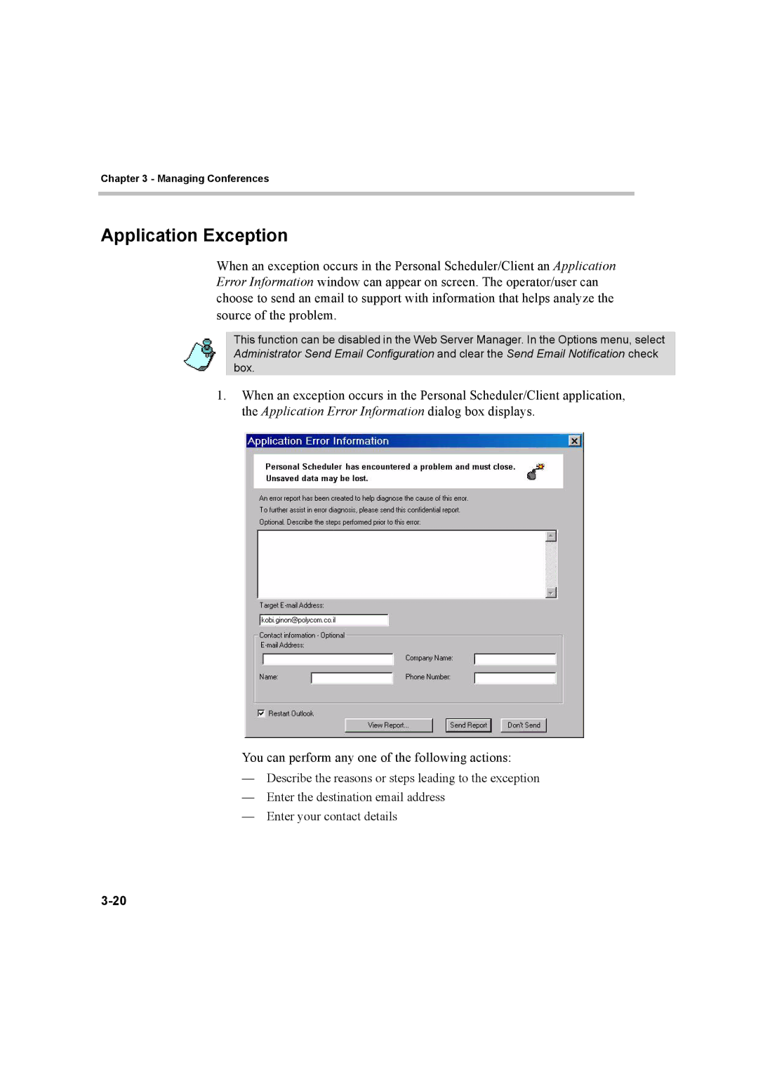 Polycom 8 quick start Application Exception 