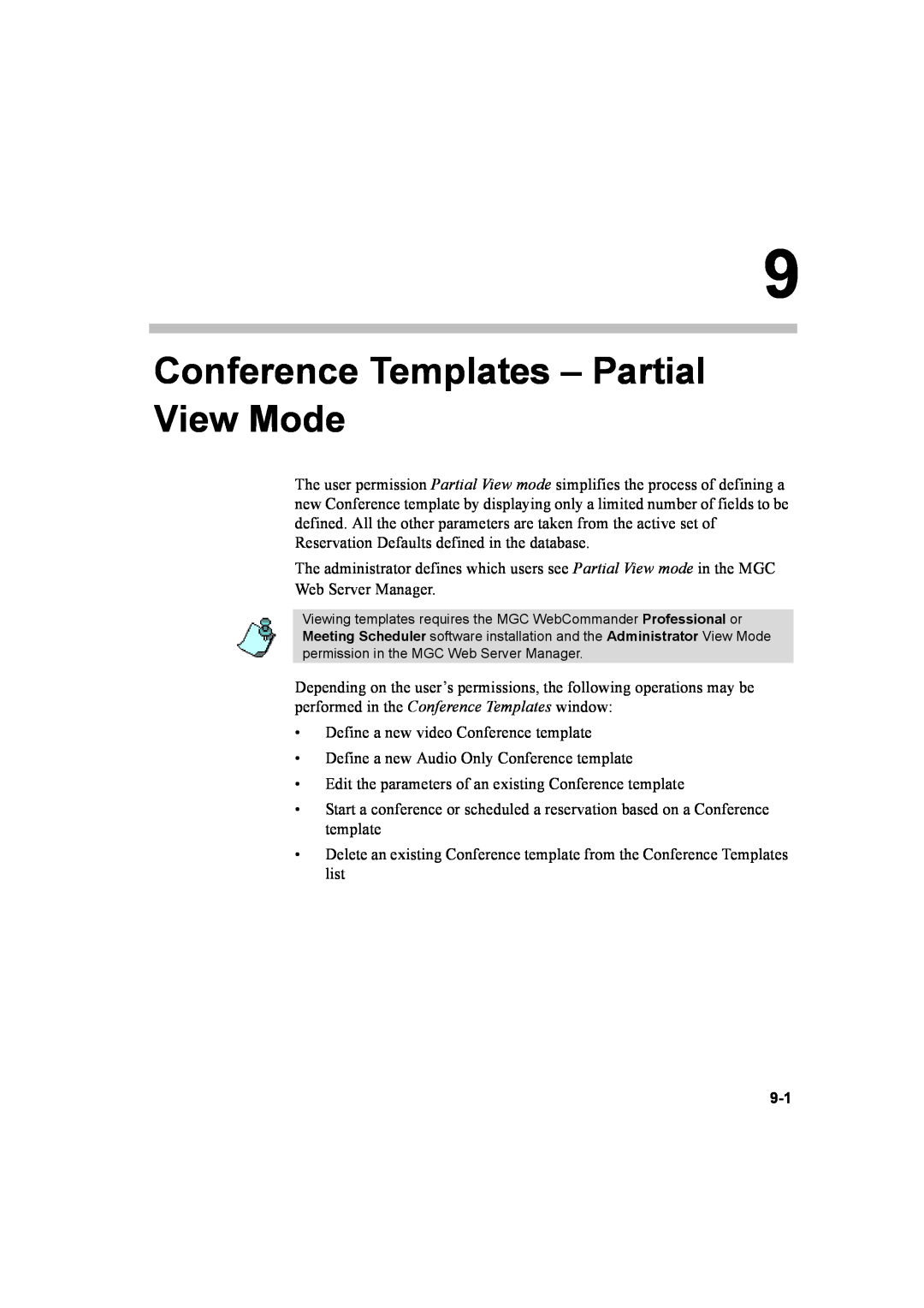 Polycom 8 manual Conference Templates – Partial View Mode 
