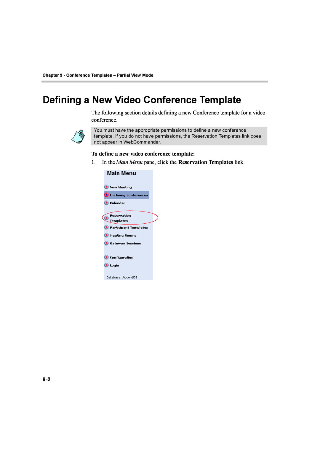 Polycom 8 manual Defining a New Video Conference Template, To define a new video conference template 