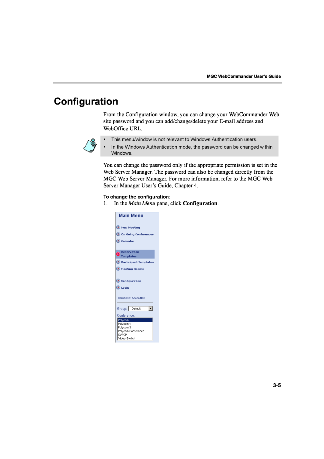 Polycom 8 manual Configuration 