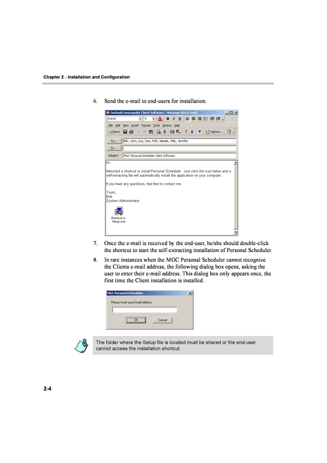 Polycom 8 quick start Send the e-mailto end-usersfor installation 